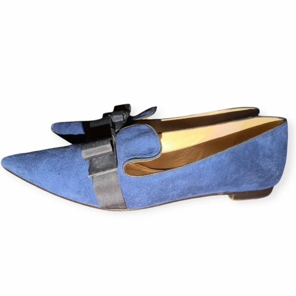 Prada Blue and Black Suede Loafers - 38.5 - Picture 3 of 4